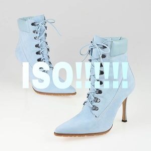 (ISO) Manolo Blahnik Timb Oklamod Boot